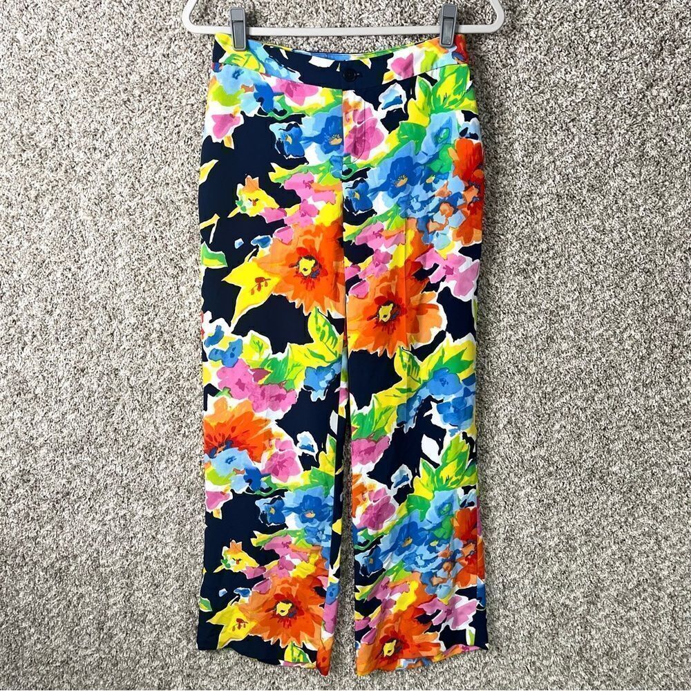 Lauren Ralph Lauren Pants Women’s 2P Floral Print Flowy Wide Leg
